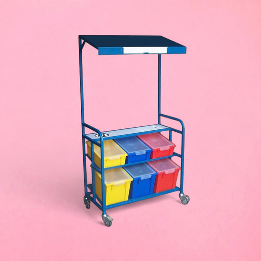 Large covered fruit trolley