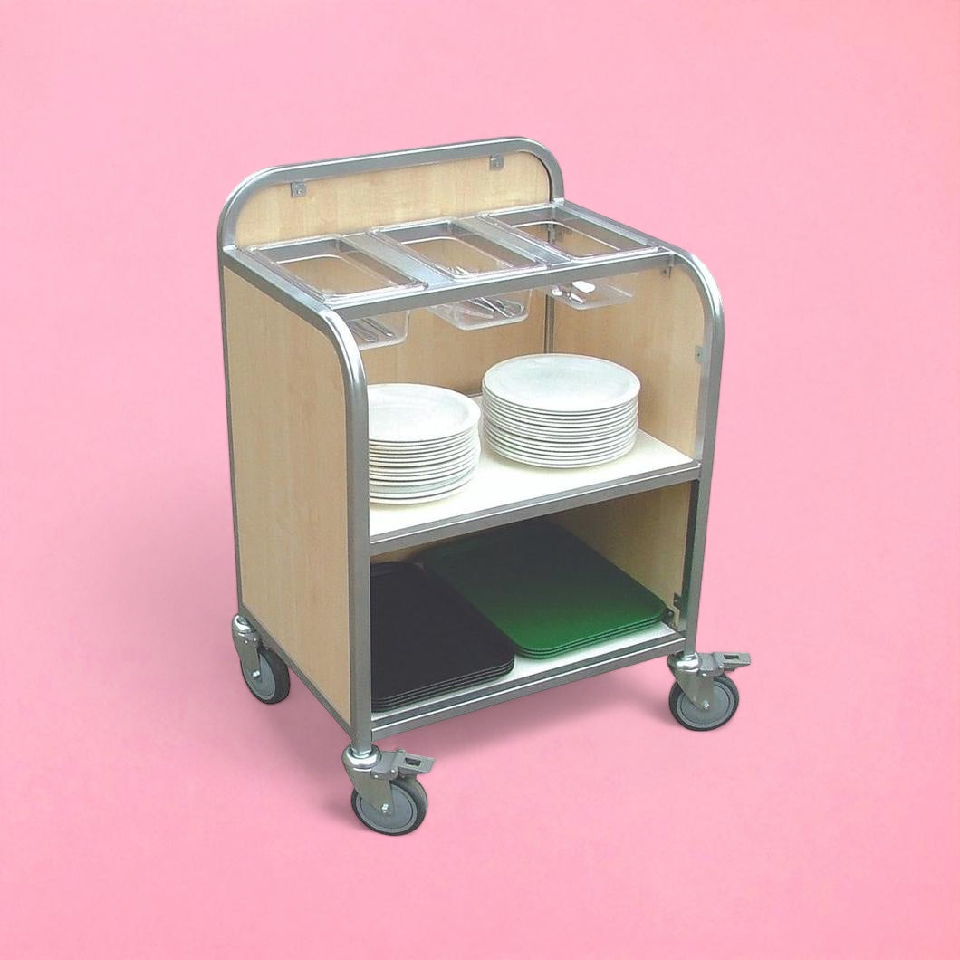Aqua smart compact cutlery trolley