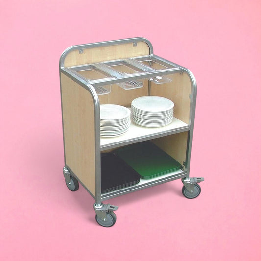 Aqua smart compact cutlery trolley
