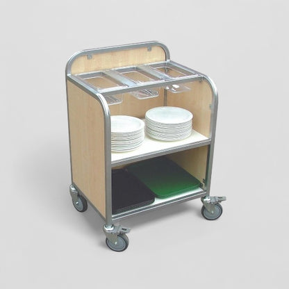 Aqua smart compact cutlery trolley