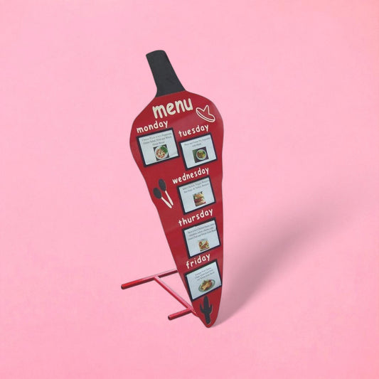 The chilli school menu board