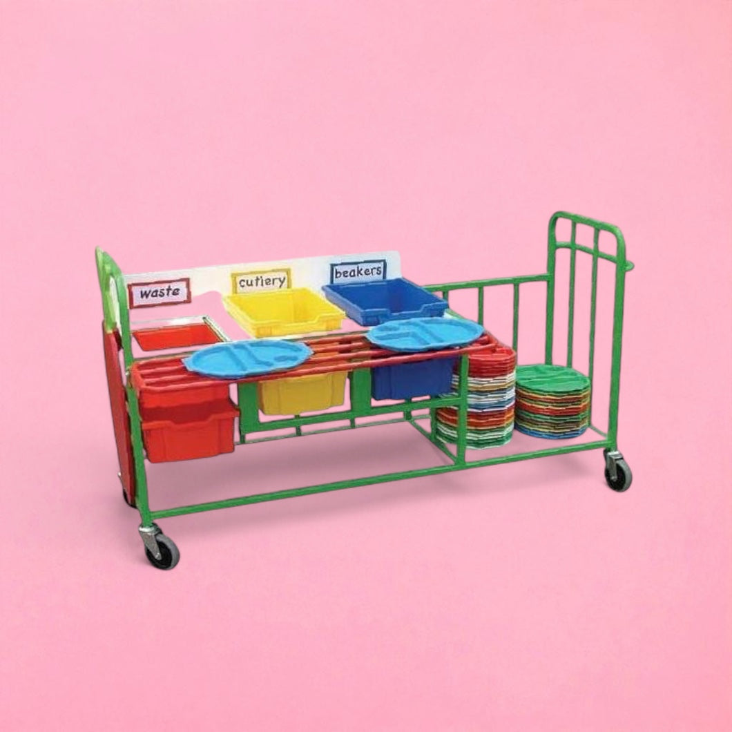 Large waste clearing trolley