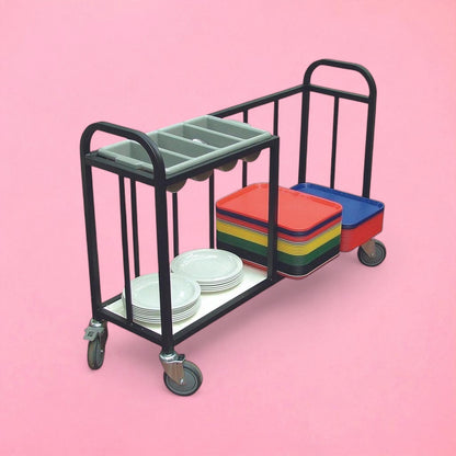Cutlery trolley with open side
