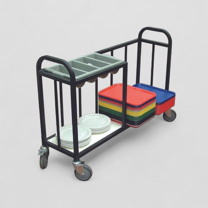 Cutlery trolley with open side