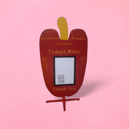 Pepper school menu board sign