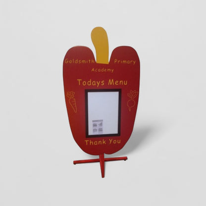 Pepper school menu board sign