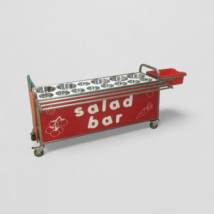 Stainless steel 14 bowl salad bar