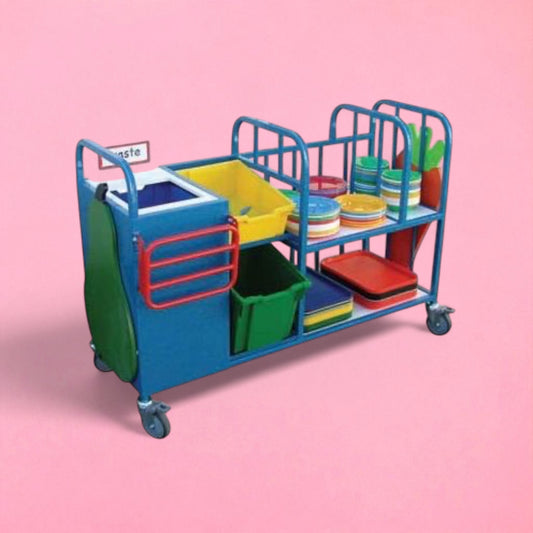 Combi clearing trolley for plates, trays & bowls