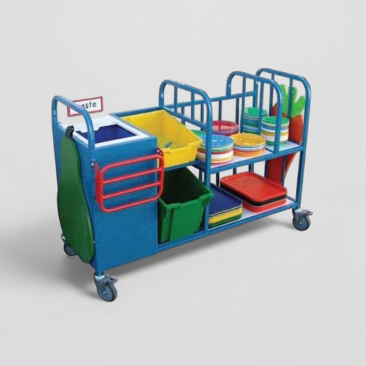 Combi clearing trolley for plates, trays & bowls