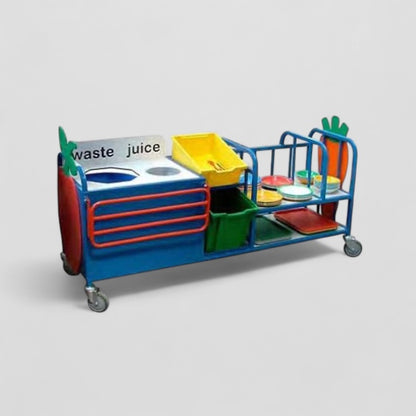 Combi clearing trolley with juice funnel