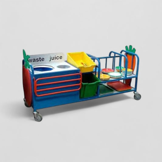 Combi clearing trolley with juice funnel