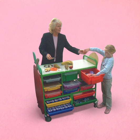 Large mobile fruit & snacks trolley