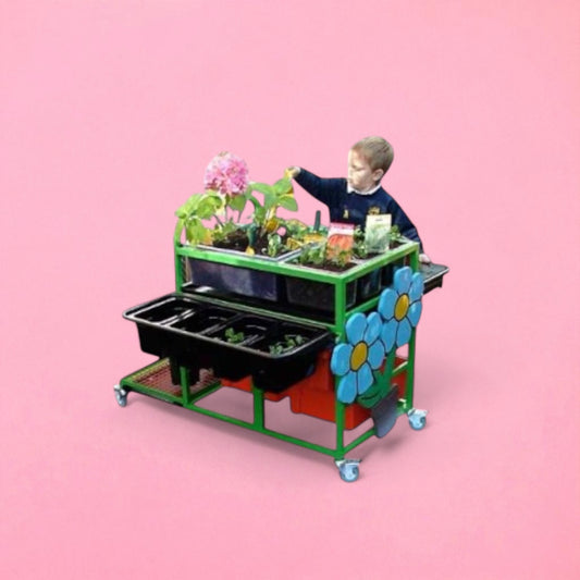 All in one school garden planting trolley