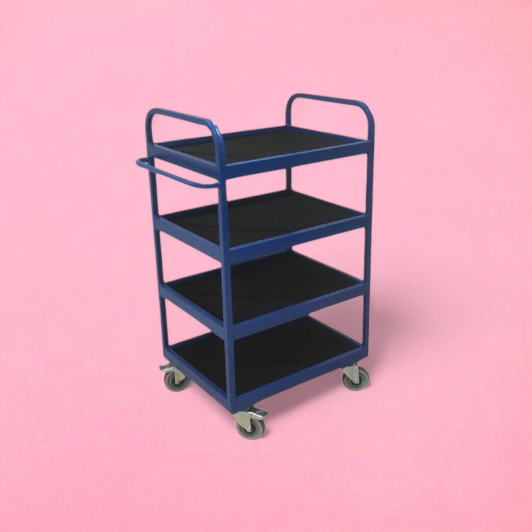 4 shelf metal trolley