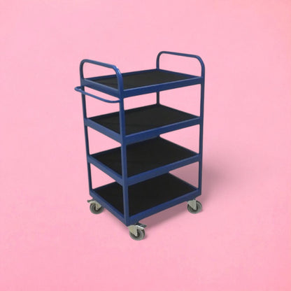 4 shelf metal trolley