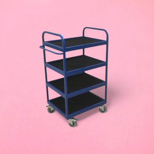 4 shelf metal trolley