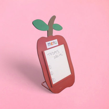 Apple school menu white board