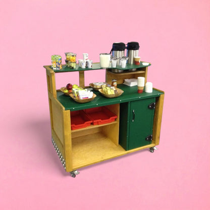 Outdoor wood cafe bar