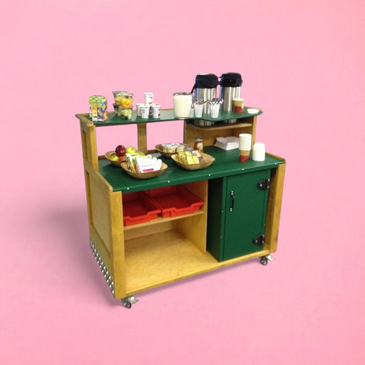 Outdoor wood cafe bar