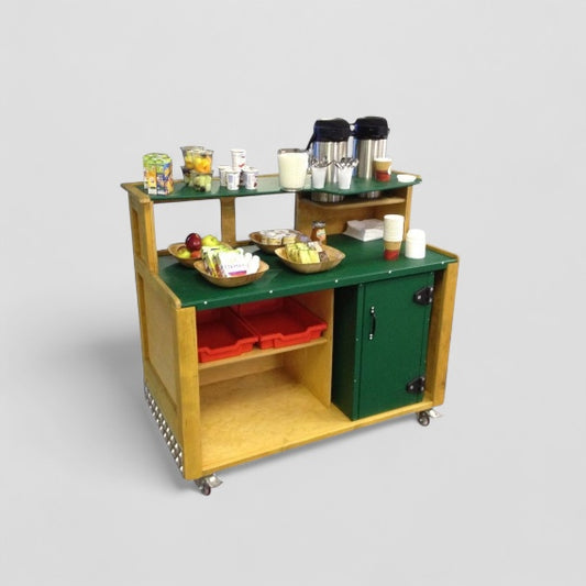 Outdoor wood cafe bar