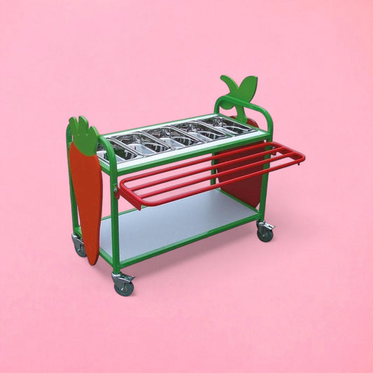 Gastronorm salad bar trolley unit
