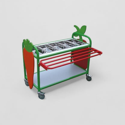 Gastronorm salad bar trolley unit