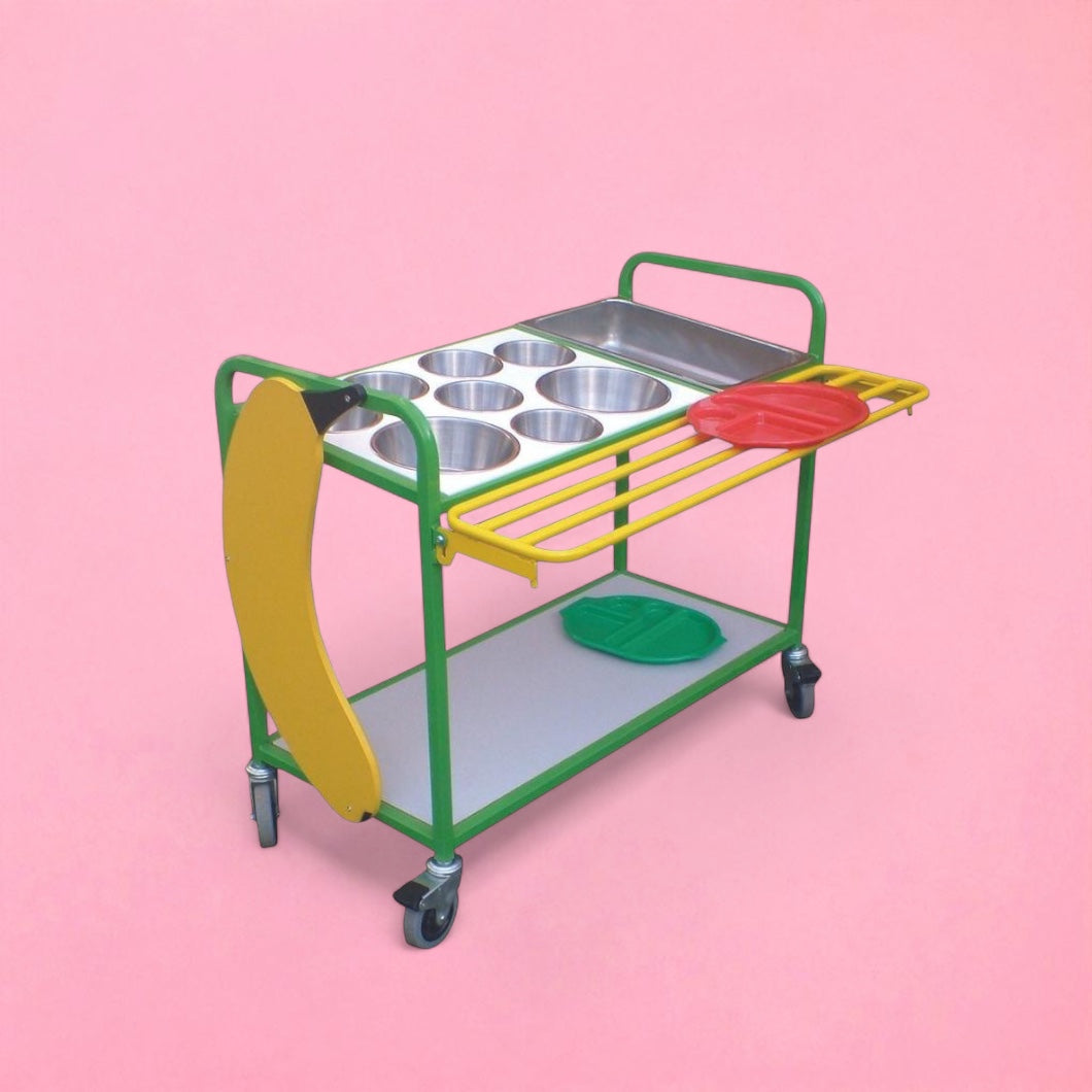 Staff service salad bar trolley