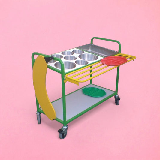 Staff service salad bar trolley