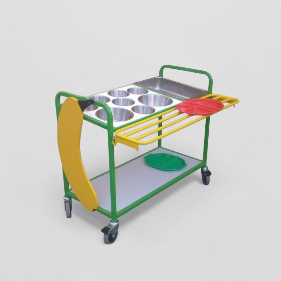 Staff service salad bar trolley