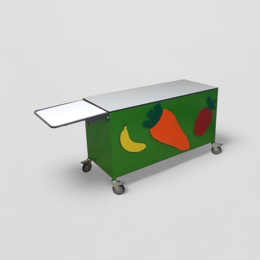 Box front serving trolley