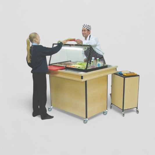 Healthy sub stop serving trolley unit