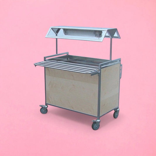 Wood double sided salad bar