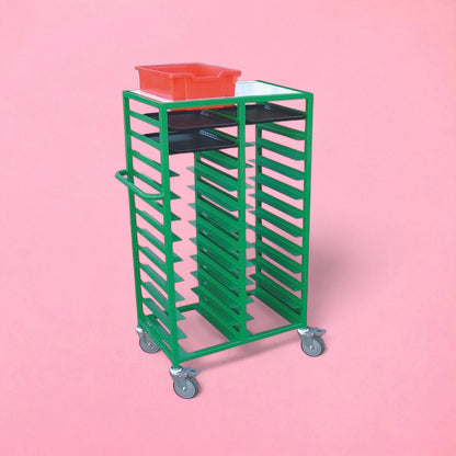 24/36 tray collection trolley with flat top
