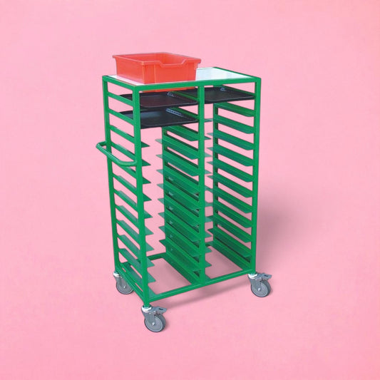 24/36 tray collection trolley with flat top