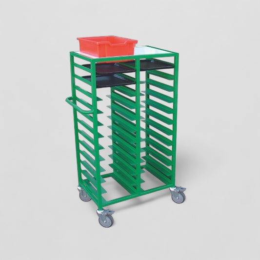 24/36 tray collection trolley with flat top