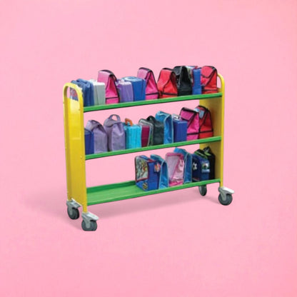 30 box aluminium lunchbox trolley