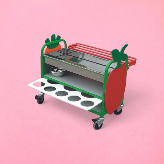Deluxe chilled salad bar trolley