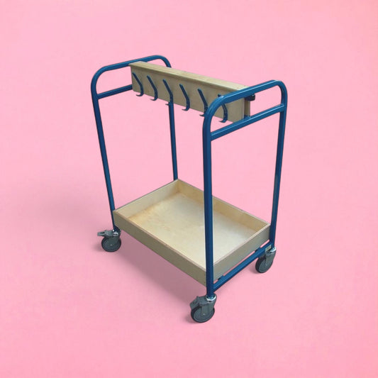 Compact cloakroom trolley