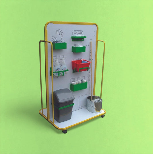 Mobile double cleaning station