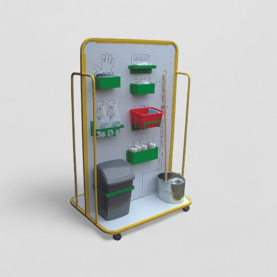 Mobile double cleaning station
