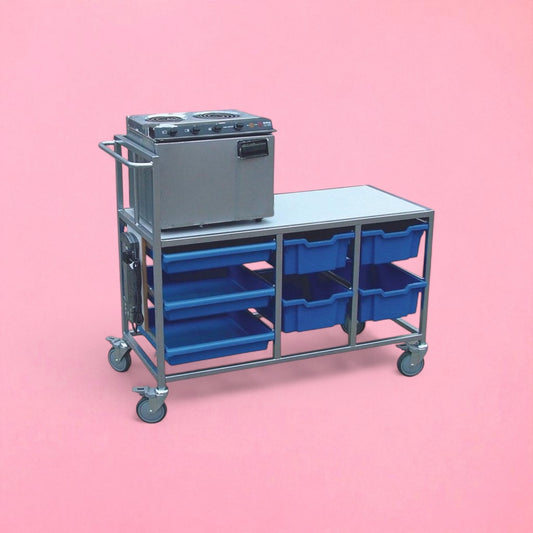 Large cooking trolley