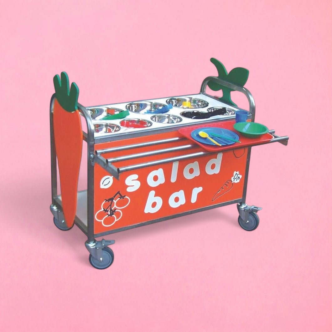 Stainless steel 7 bowl salad bar