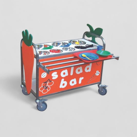 Stainless steel 7 bowl salad bar