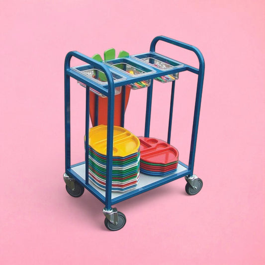 Compact cutlery trolley