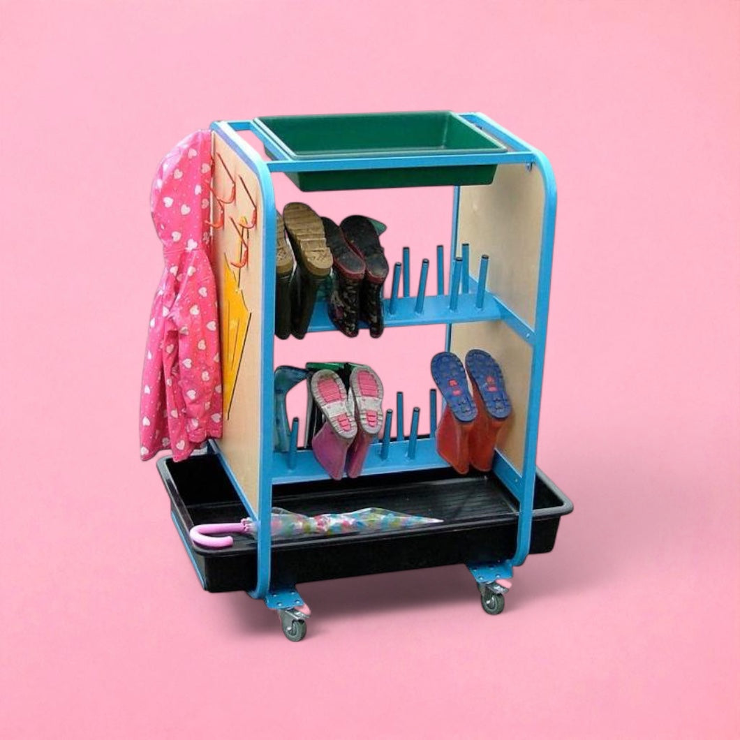 Welly trolley with additional side hooks