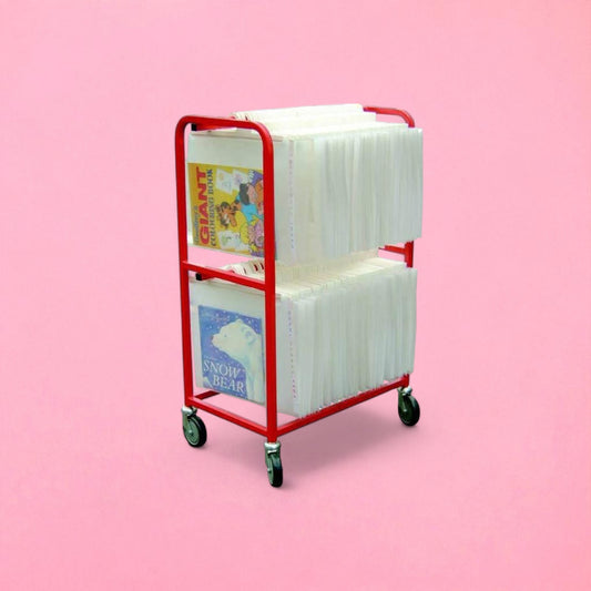 Double tier big book trolley