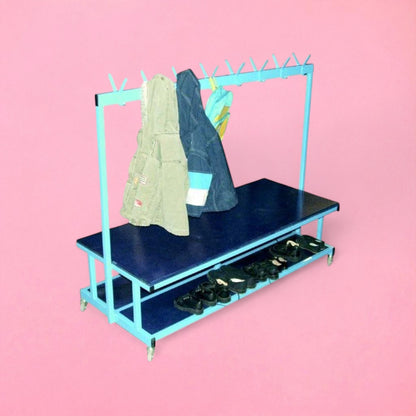 Double cloak room trolley & bench