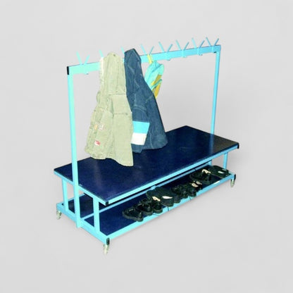 Double cloak room trolley & bench