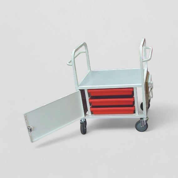Small lockable cooking trolley