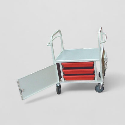 Small lockable cooking trolley